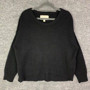 Brochu Walker 100%‎ Cashmere Black Pullover Crew Neck oversize sweater S